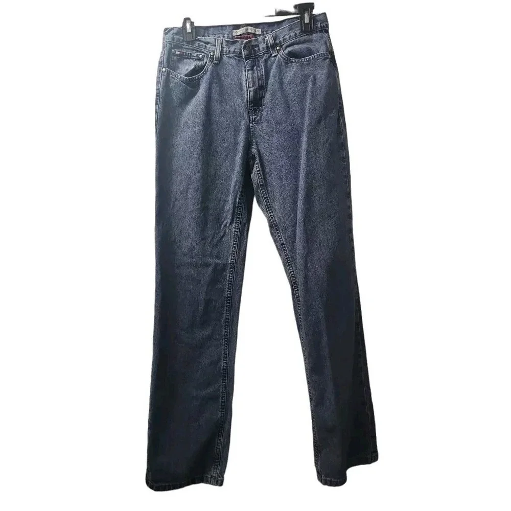 Tommy Hilfiger Jeans High Rise Straight Leg Denim Pants, Size 30‎